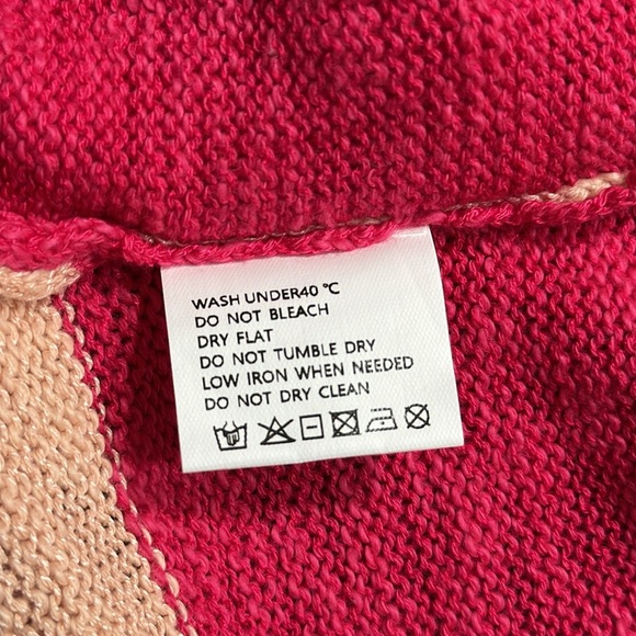 NWOT Unbranded Pink Striped Viscose Sweater L - Picture 10 of 11